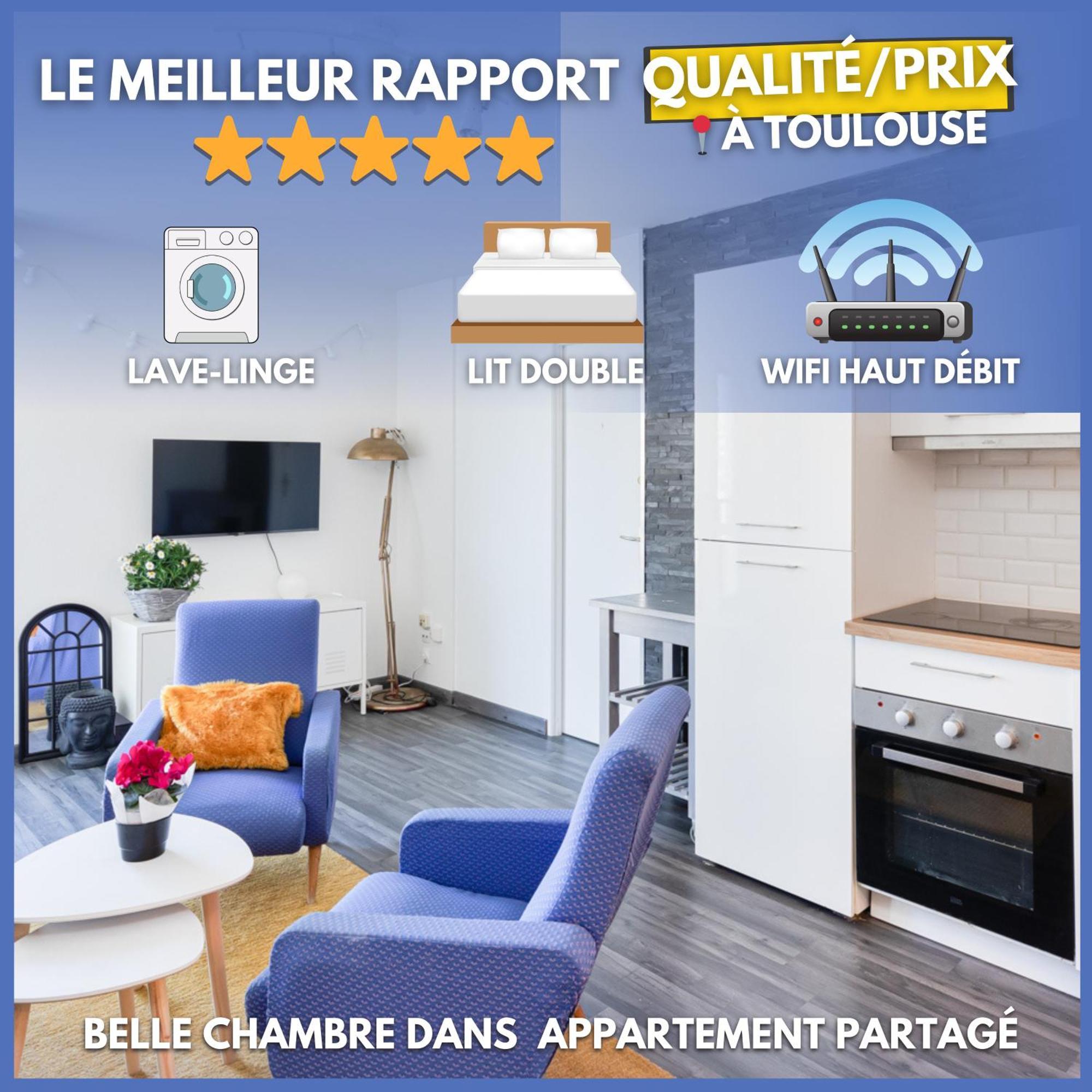 Chambre Privee - Tout Confort - Wifi Тулуза Экстерьер фото